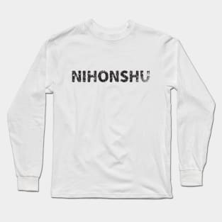 Japanese Sake (Nihonshu) japanese english - black Long Sleeve T-Shirt